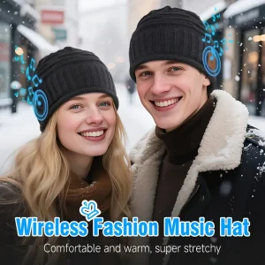 Rechargeable Up Beanie with Wireless Music Player