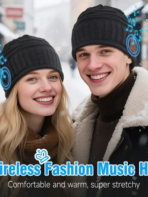Rechargeable Up Beanie with Wireless Music Player